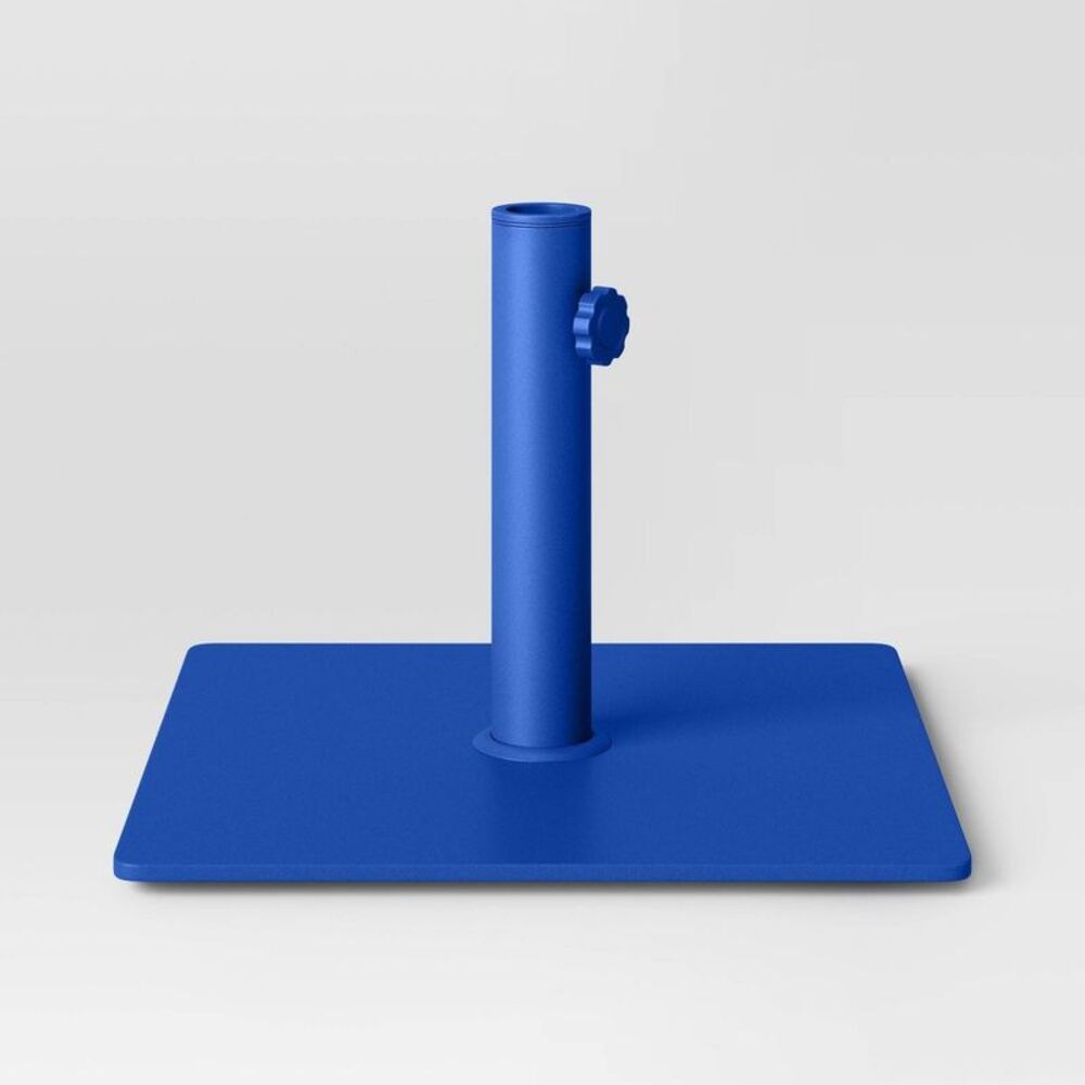 25lbs Steel Square Outdoor Patio Market Umbrella Bases Cobalt - Room Essentials